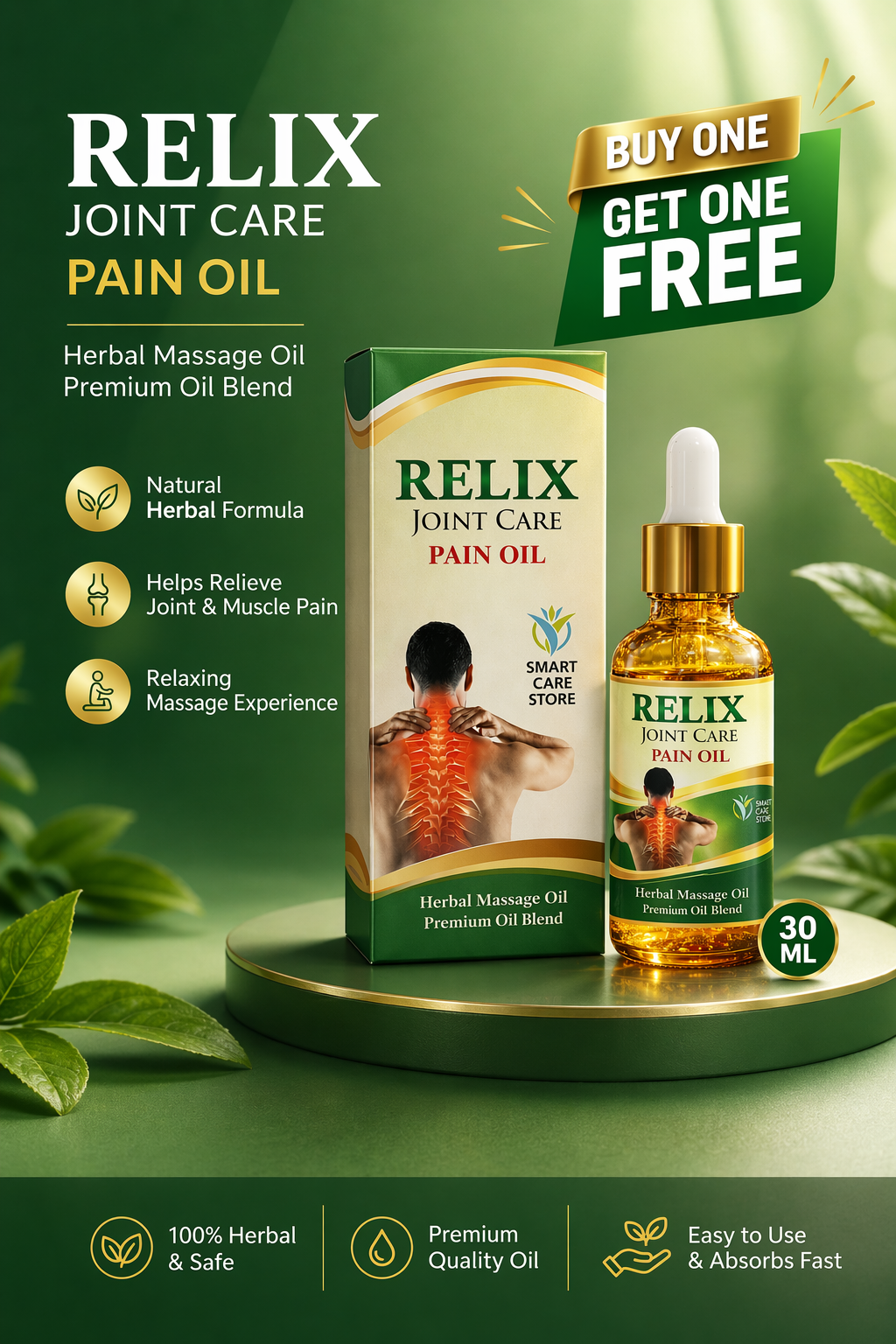 RELIX Joint Care Pain Oil – Herbal Relief That Works